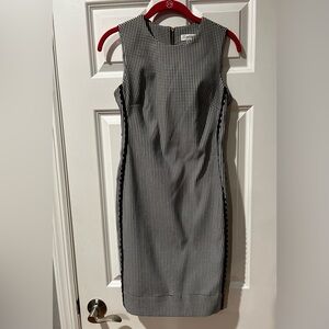 Classic Black and White Houndstooth Dress